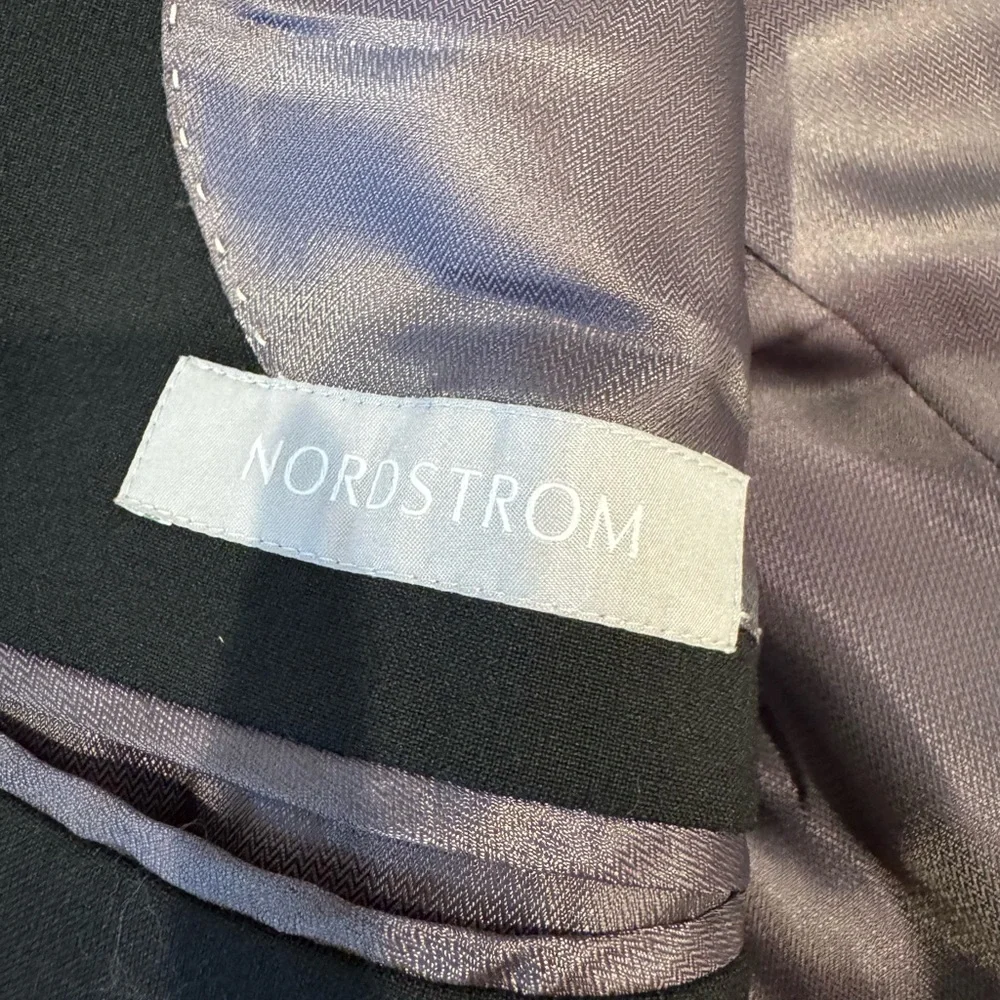 Nordstrom Boys Suit Black Jacket Pants 12 Husky Holiday Communion Wedding